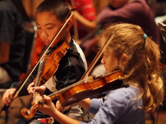 photo of young violinists
