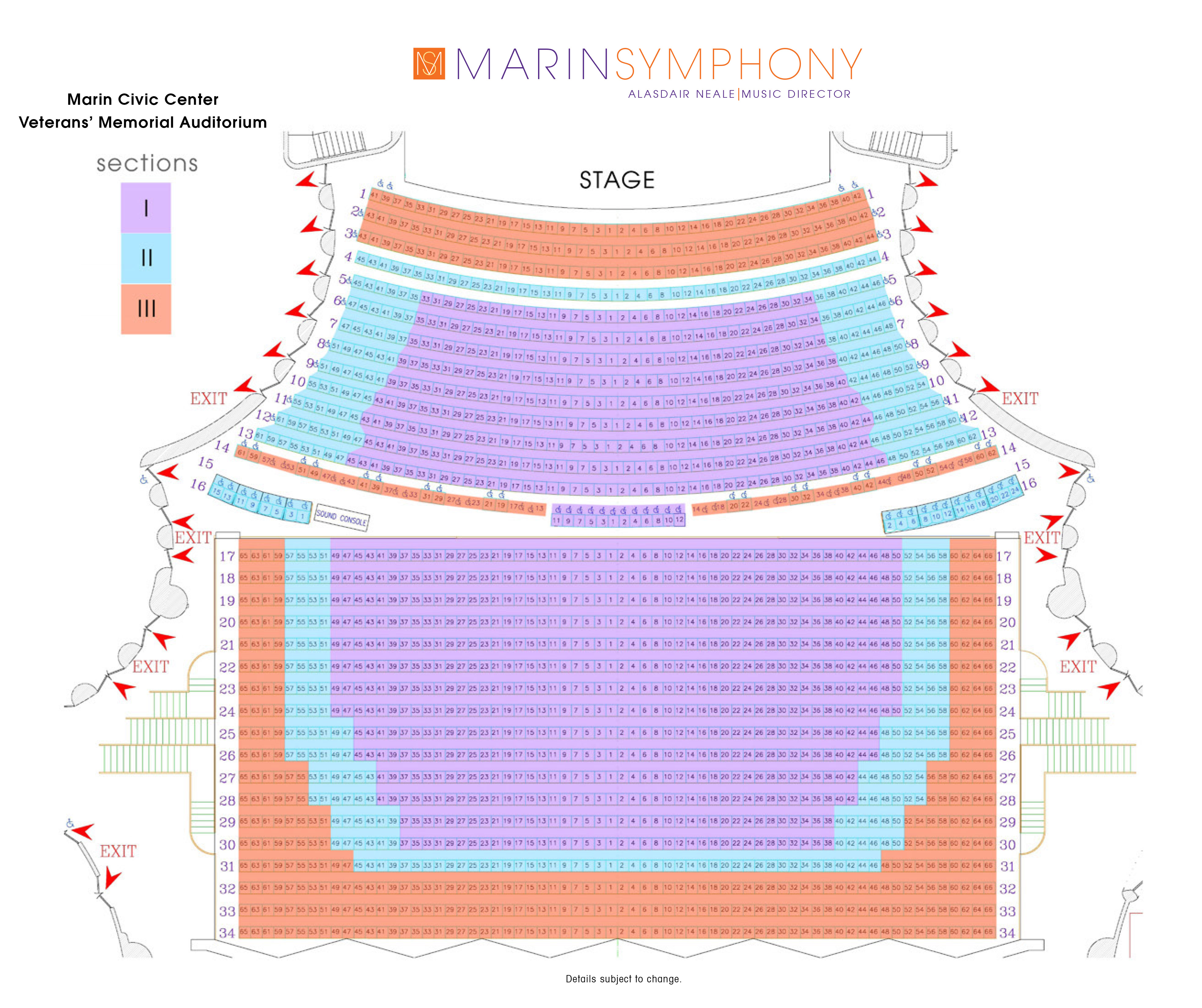 Marin Symphony Seating Chart