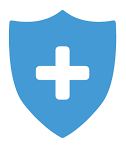 image of blue shield with cross
