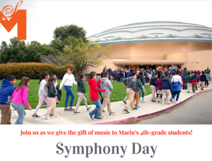 photo of school children going to Marin Symphony